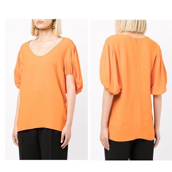STELLA MCCARTNEY Puff Sleeve Blouse Top short sleeve - Picture 1 of 10